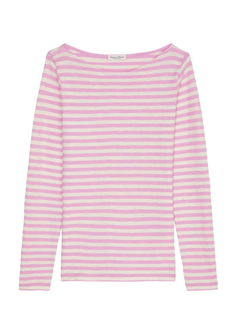 Marc O'Polo T-shirt, long sleeve, boat neck, st multi/ berry lilac 1