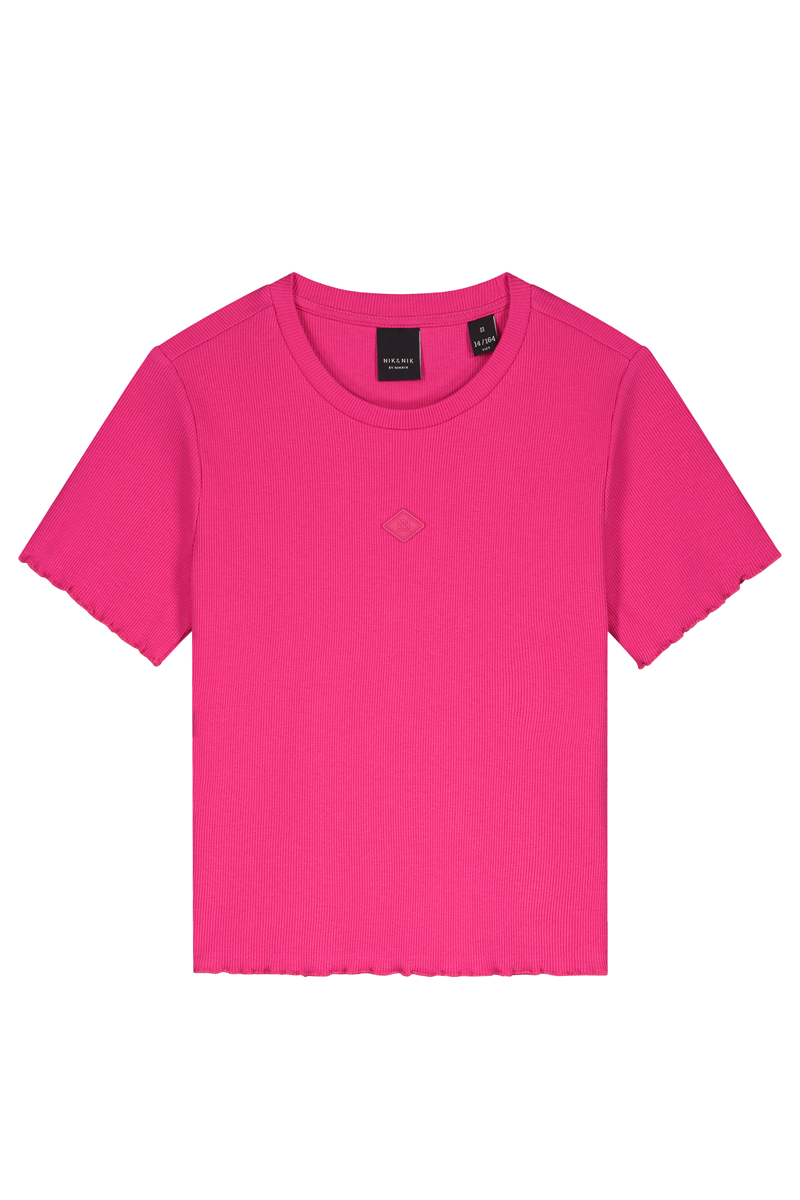 Nik & Nik Rib T-Shirt Rose-1 1