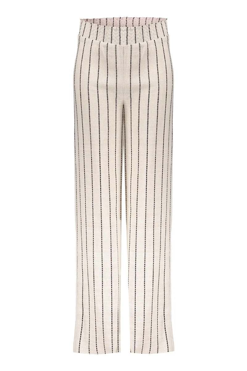 Geisha Pants stripe bruin/beige-1 1