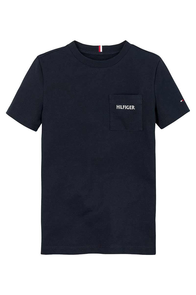 Tommy Hilfiger Hilfiger emb reg pique tee Blauw-1 1