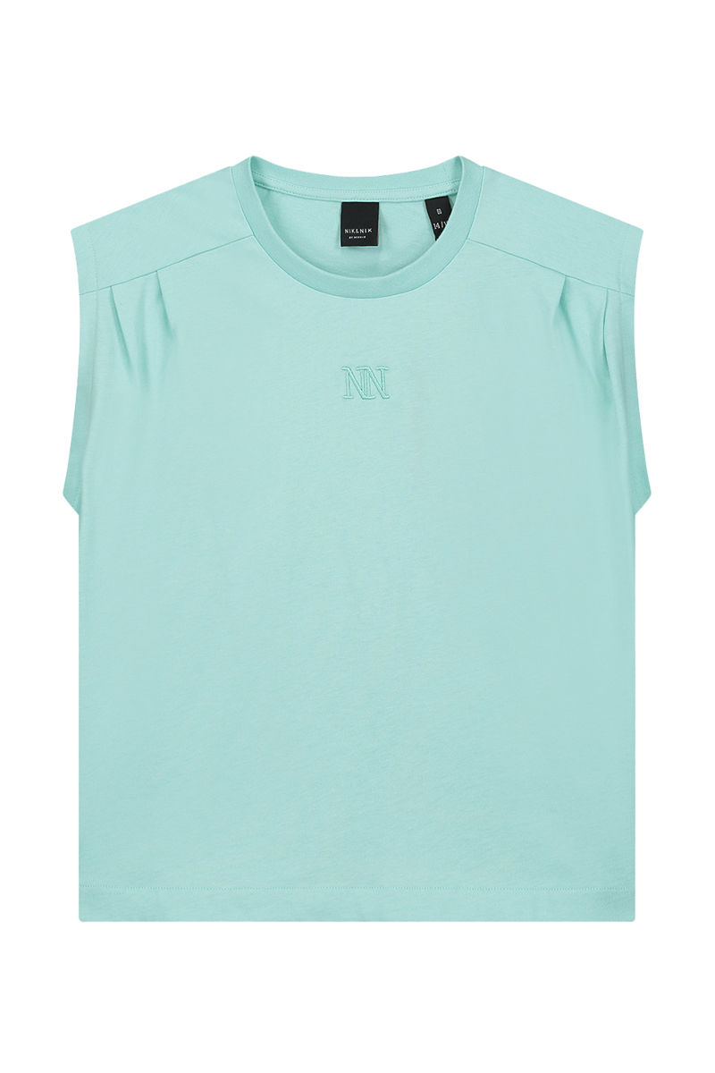 Nik & Nik Pleat T-Shirt Groen-1 1