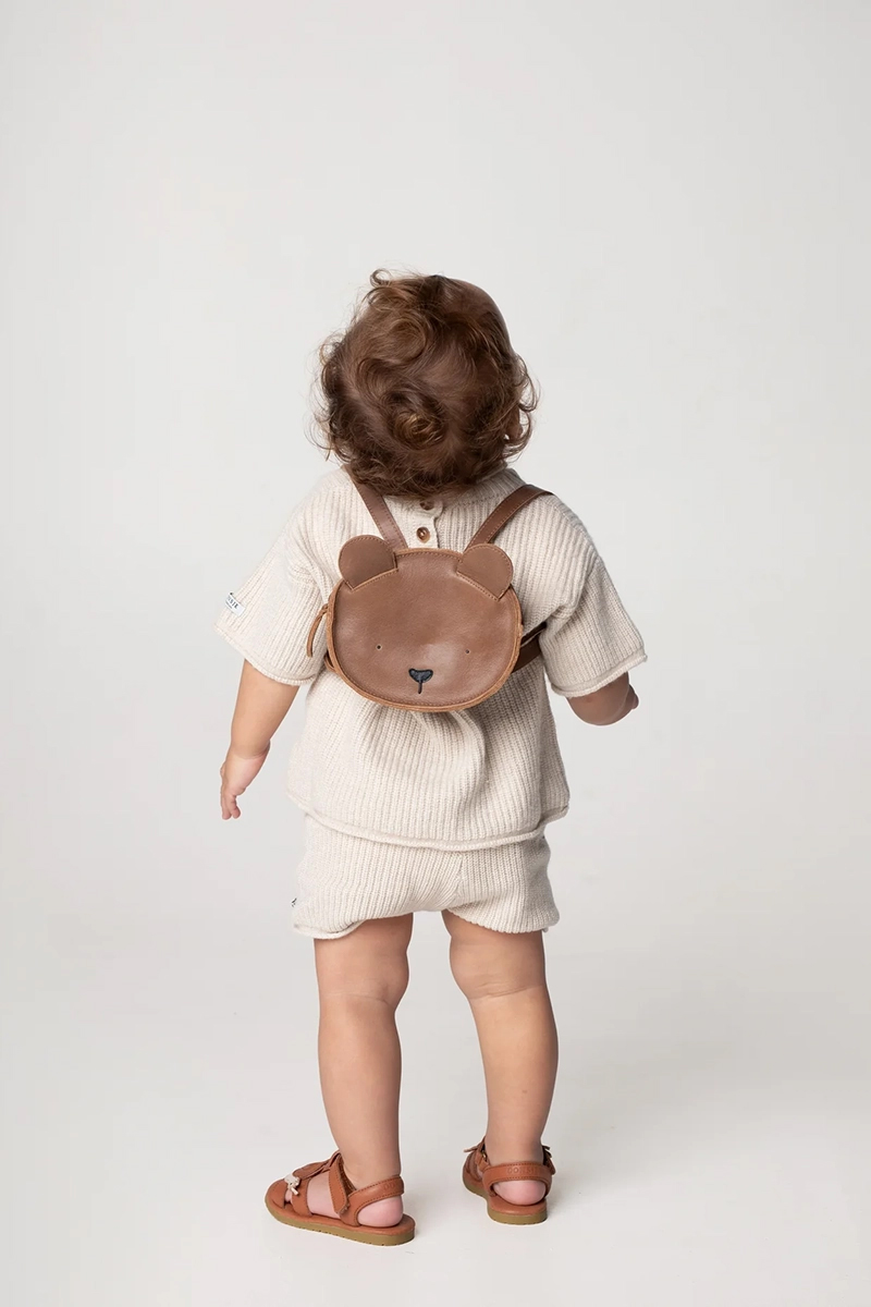 Donsje Amsterdam Kapi classic backpack- bear bruin/beige-1 2