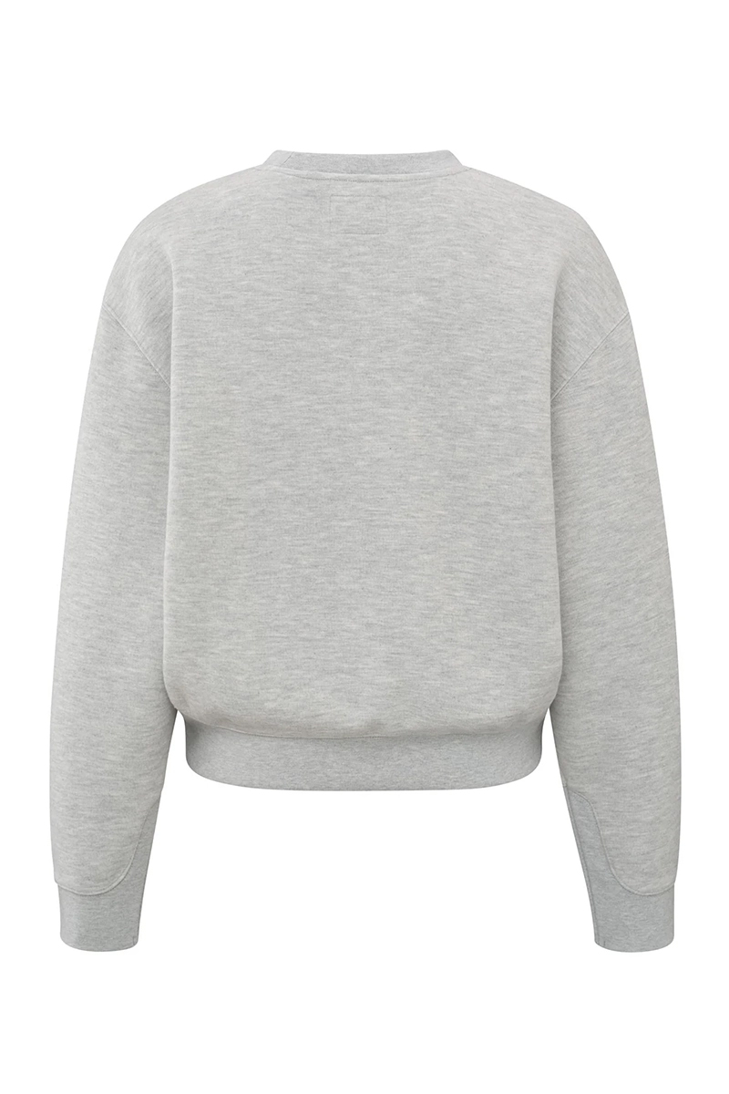 Yaya Basic melange sweatshirt MEDIUM GREY MELANGE 4