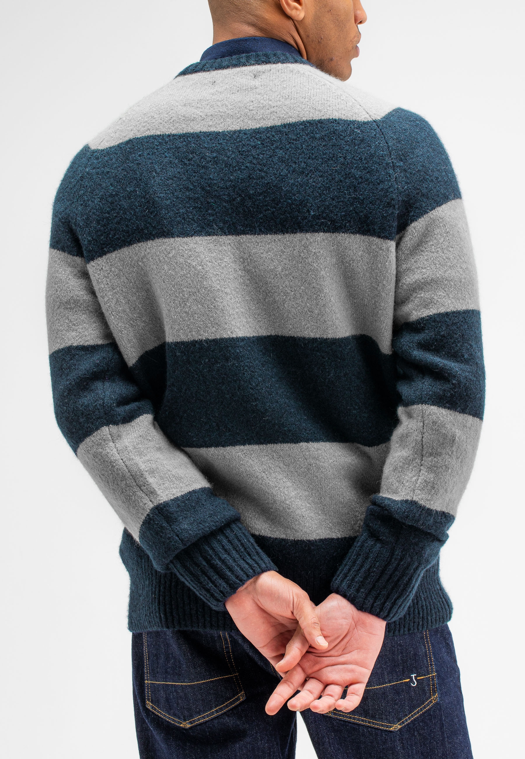 Butcher of Blue Edmund Stripe Crew Blauw-1 4