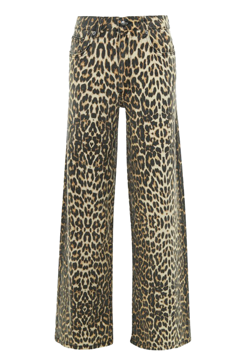 co´couture Leo panel long pant bruin/beige-1 1