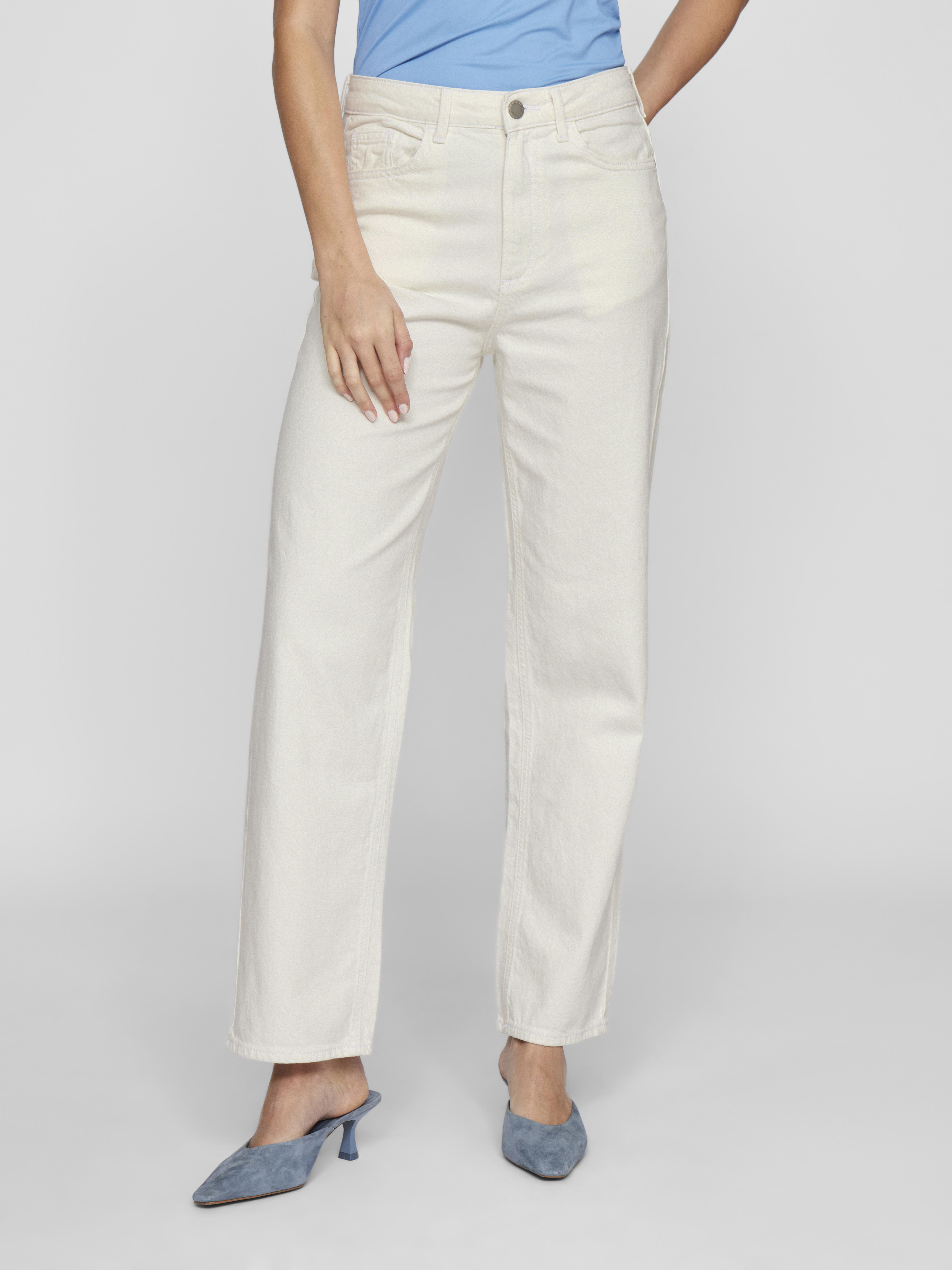 Vila VIKELLY JAF HW STRAIGHT JEANS-NOOS 209451-Cloud Dancer 2