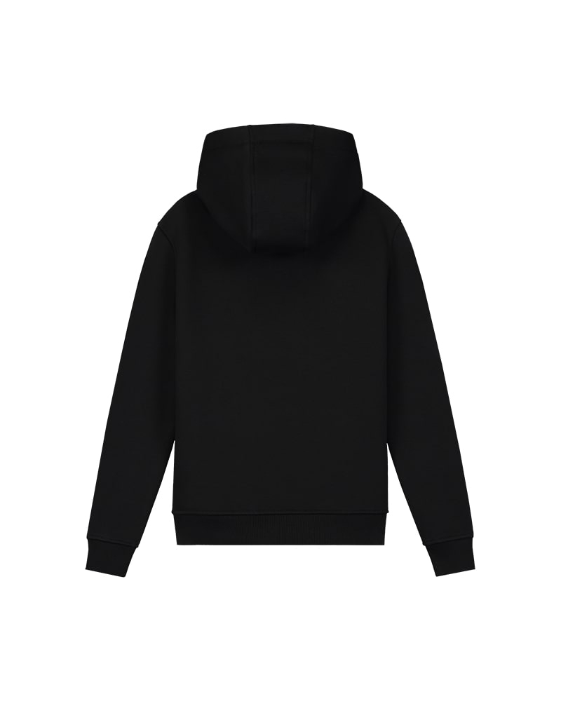 Malelions Junior stripes signature hoodie Zwart-1 2