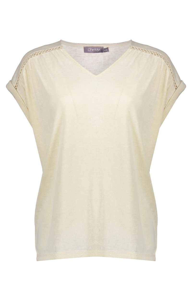 Geisha Top shoulder tape bruin/beige-1 1