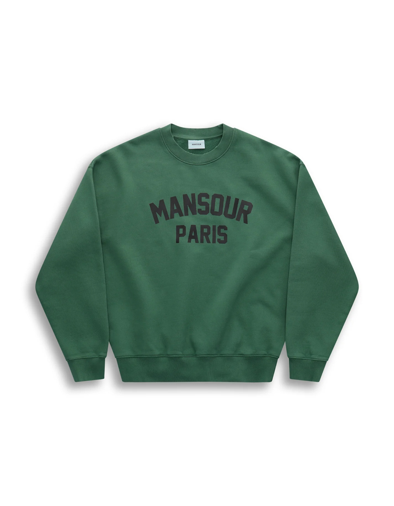 Mansour PARIS COLLEGE SWEATER Groen-1 1