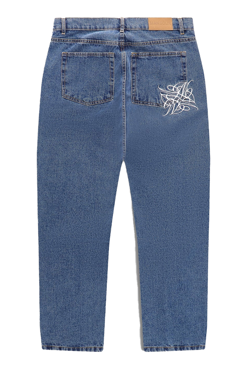 Mansour Anagram baggy jeans Blauw 4