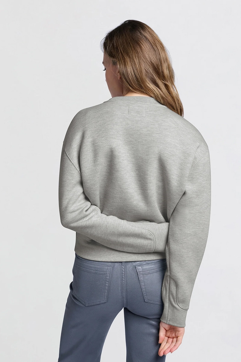 Yaya Basic melange sweatshirt MEDIUM GREY MELANGE 3