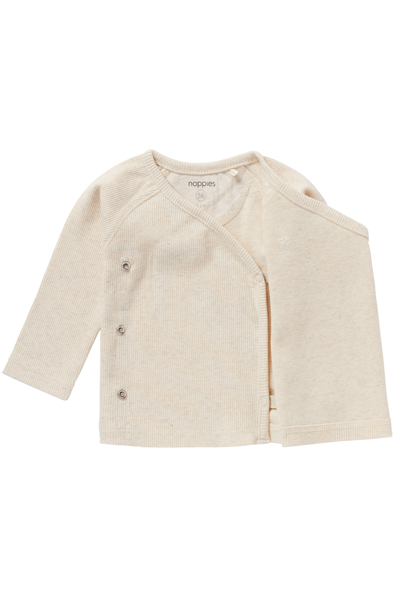 Noppies Baby U Tee Overlap LS Rib Nanyuki bruin/beige-1 2