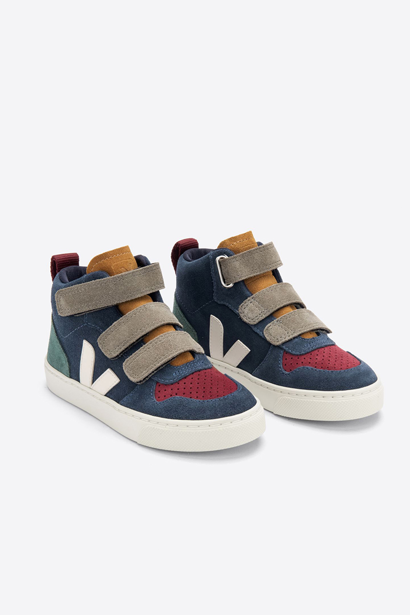 Veja Small v-10 mid Blauw-1 2