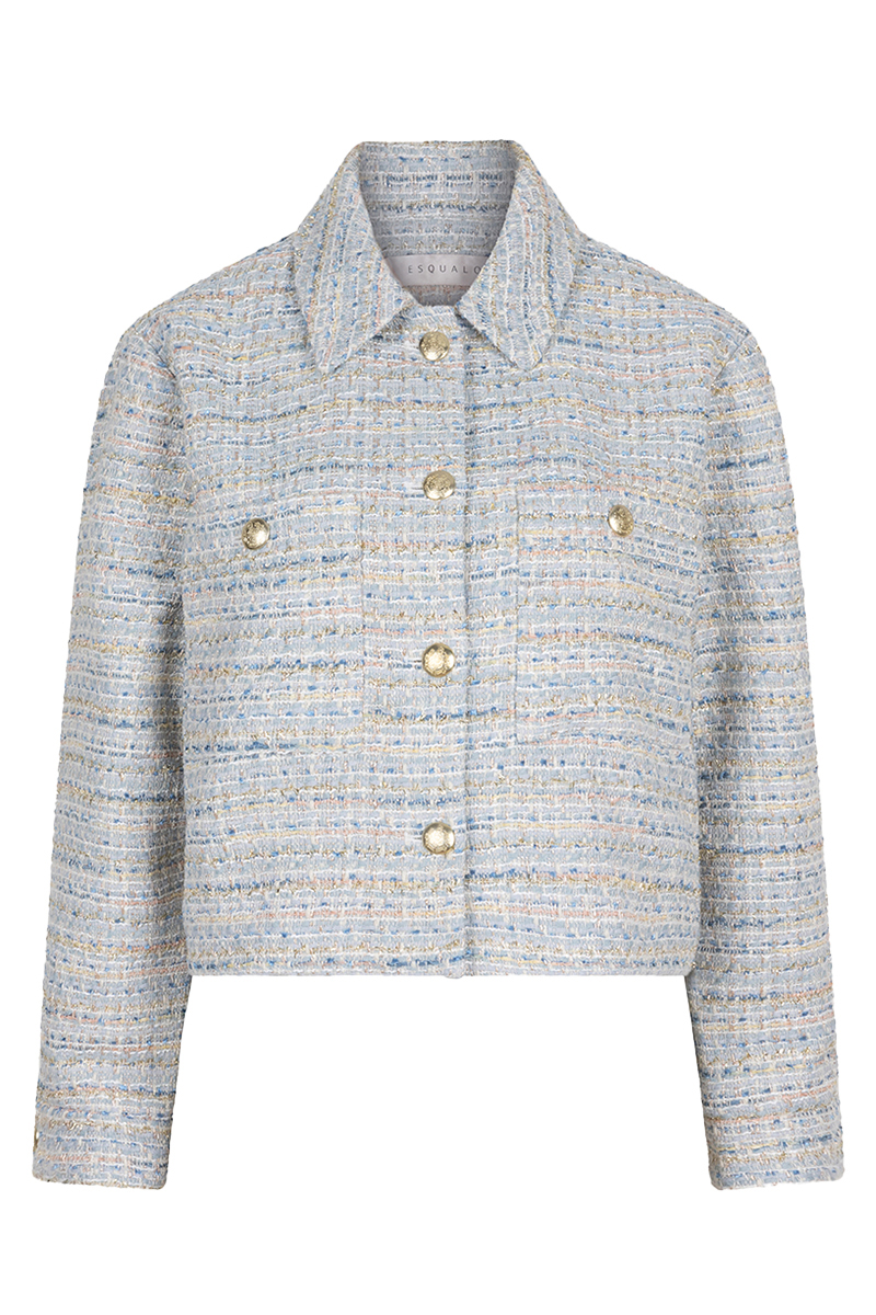 Esqualo Jacket tweed Blauw-1 1