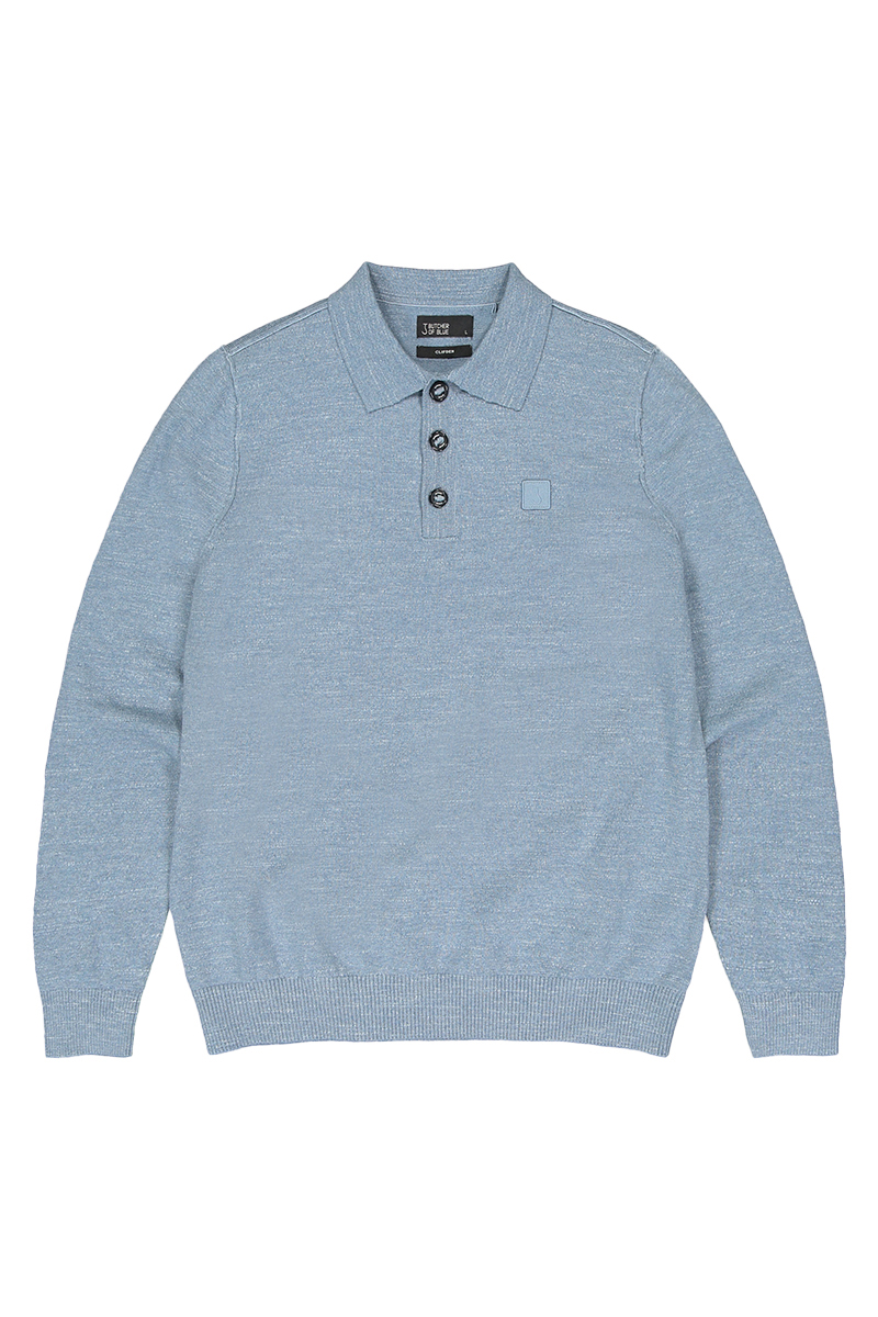 Butcher of Blue Lt Clifden Polo L/S Blauw-1 1