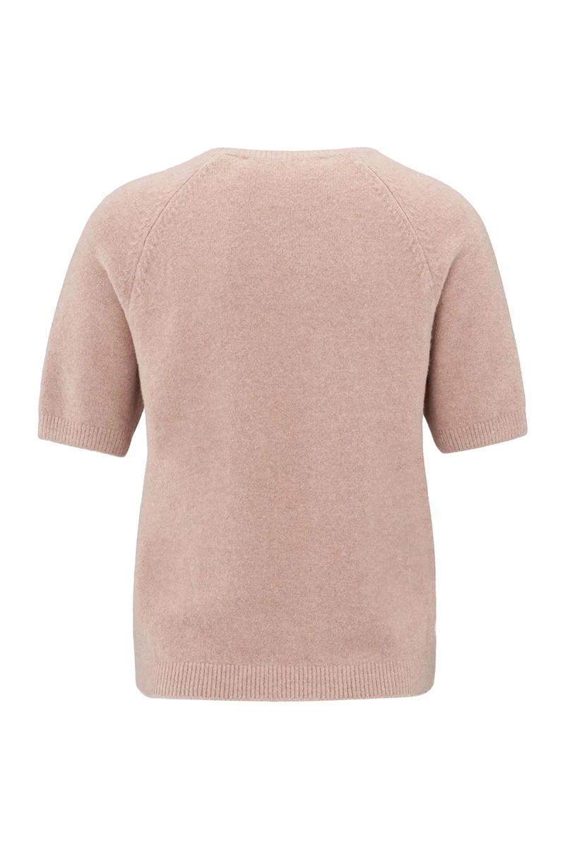 Yaya Raglan short sleeve sweater DUSTY PINK MELANGE 4