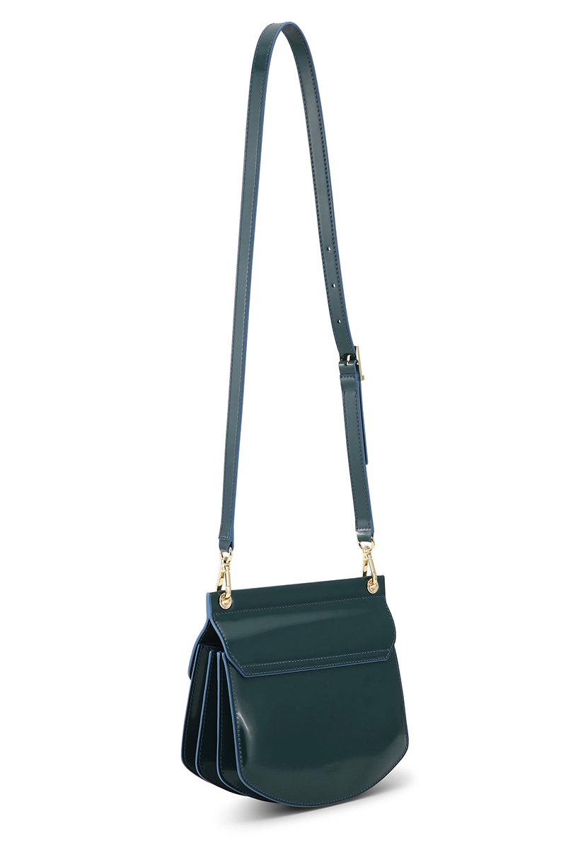 Ganni Apo-G bag small patent Groen-1 2