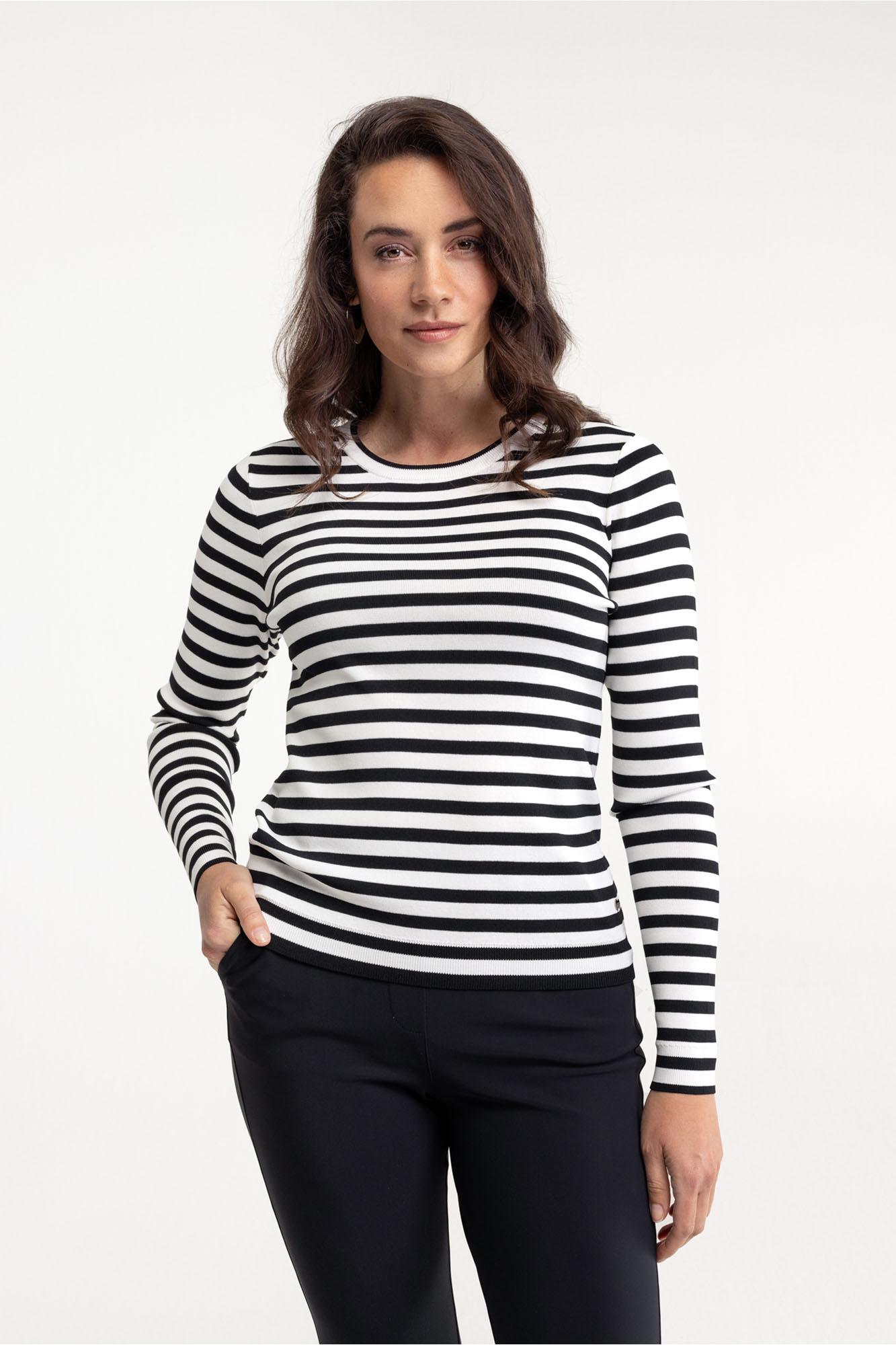 Studio Anneloes Luna stripe pullover Ecru-1 4