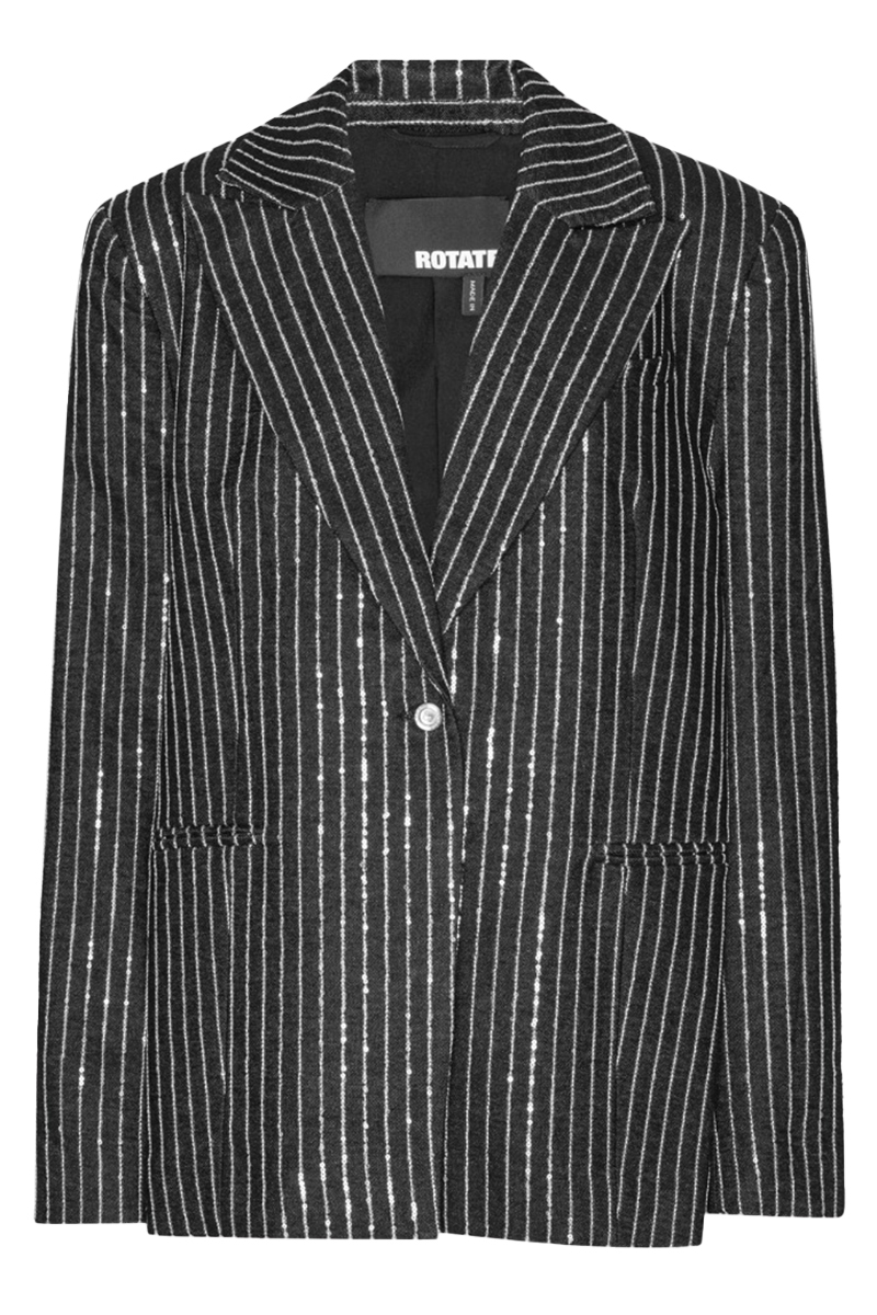 Rotate Sequin twill blazer Zwart-1 1