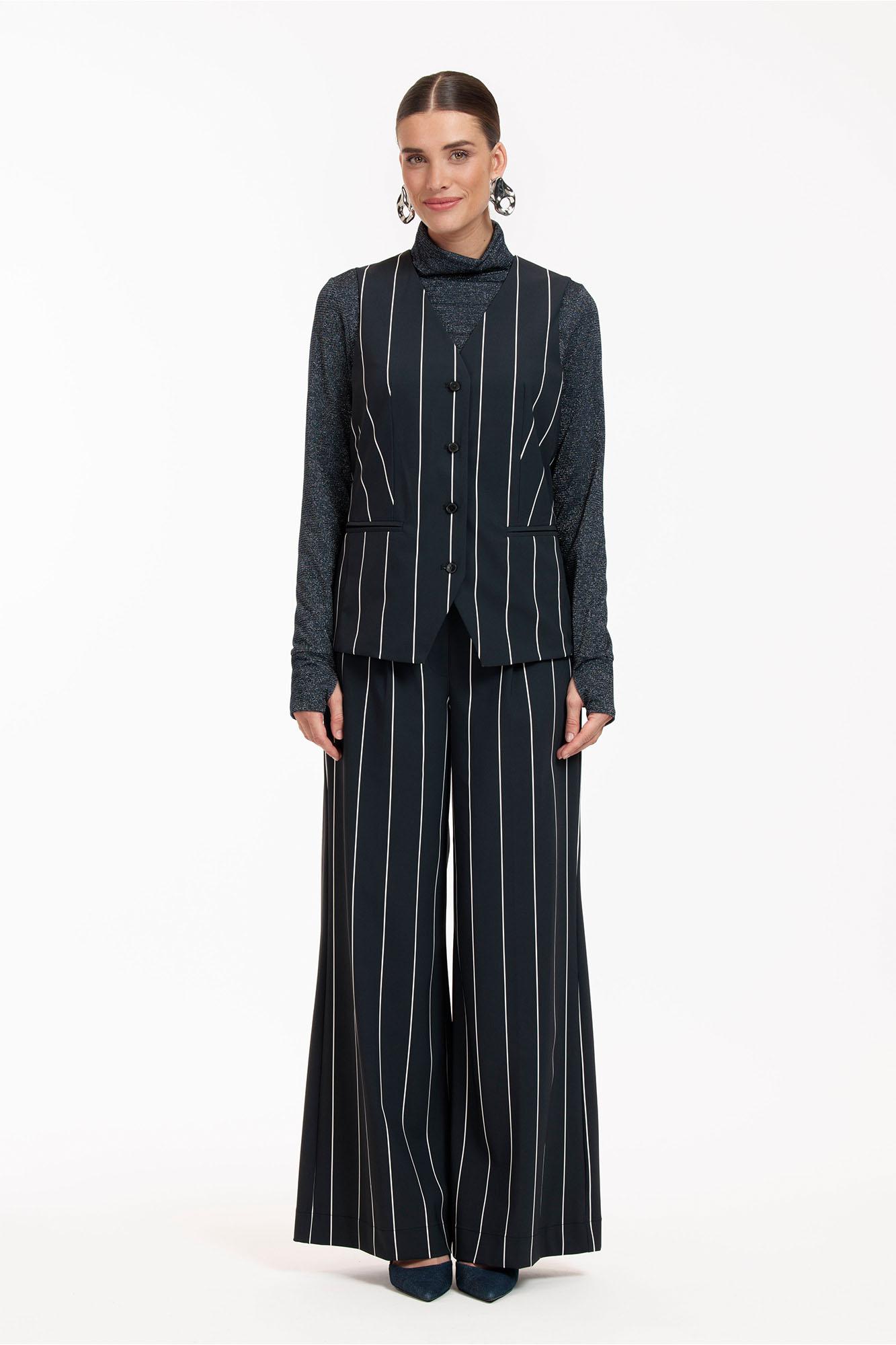 Studio Anneloes Colette stripe trousers Zwart-1 4