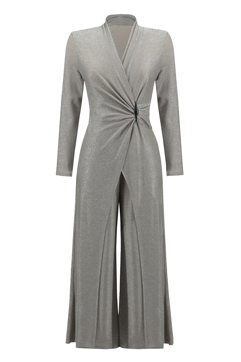 Joseph Ribkoff lds jumpsuit bruin/beige-1 1