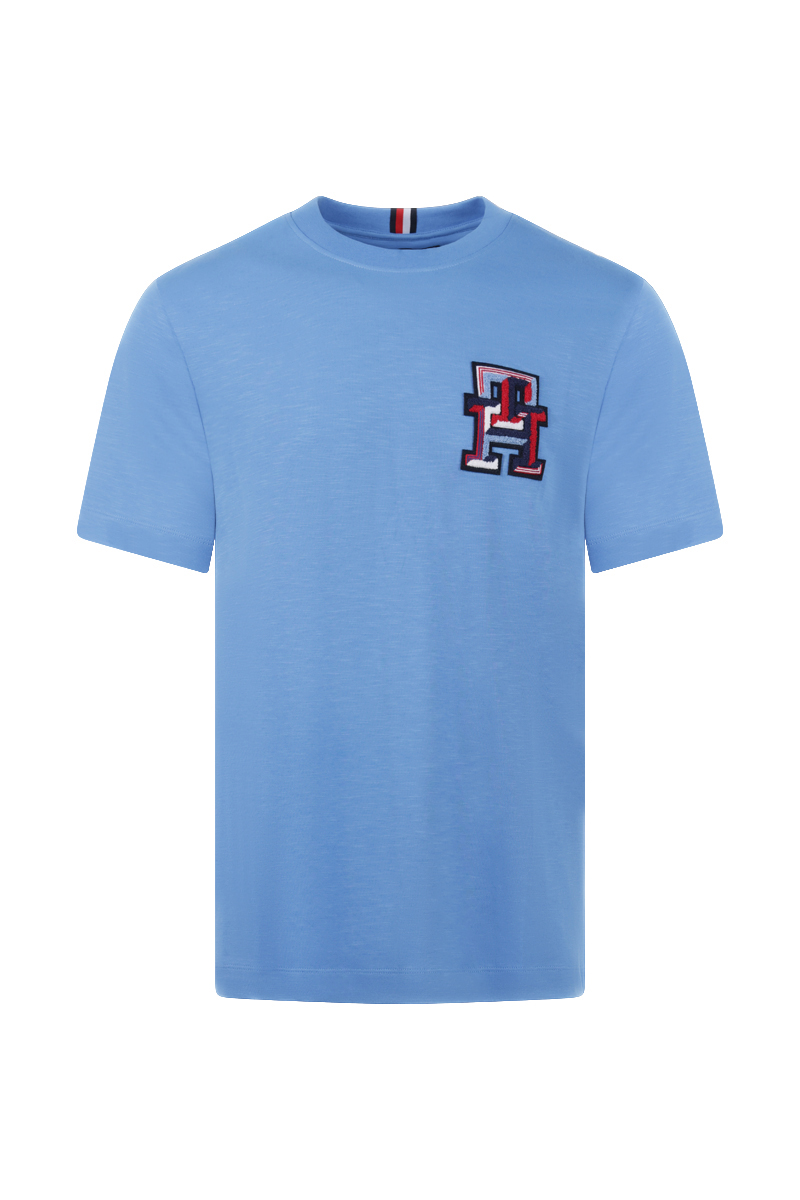 Tommy Hilfiger MONOGRAM BADGE TEE Blauw-1 1