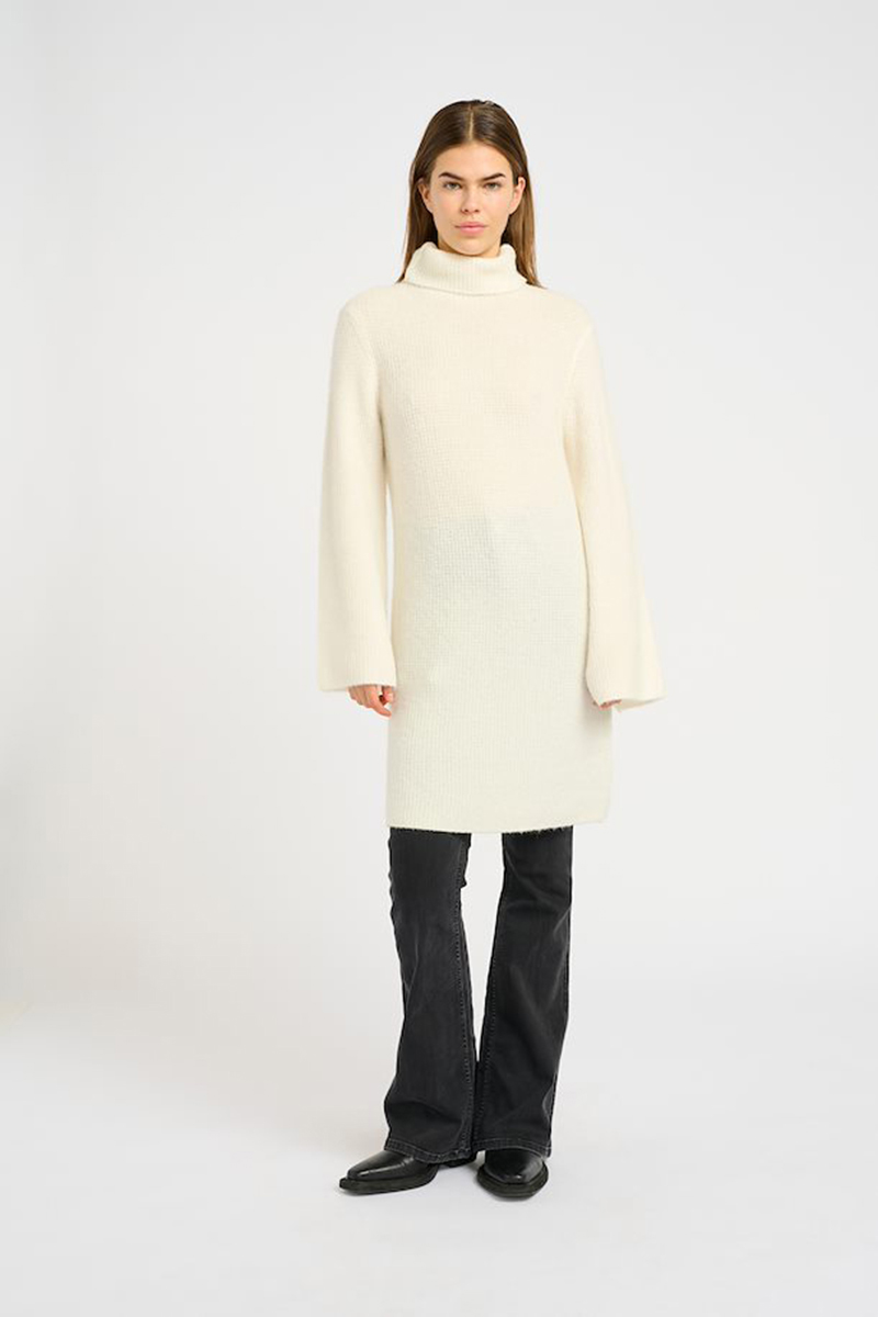 Gestuz AlphaGz rollneck dress Ecru-1 3