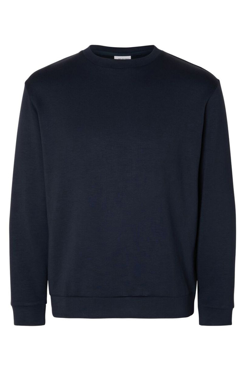 Selected SLHBERG CREW NECK B NOOS Blauw-1 1