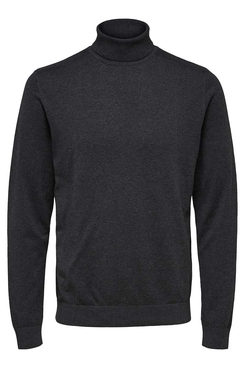 Selected SLHBERG ROLL NECK NOOS Grijs-1 1