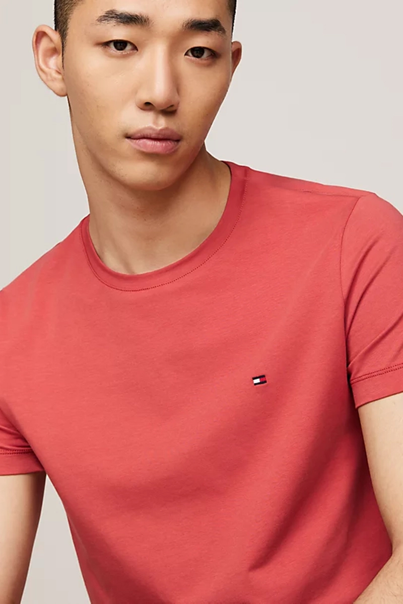 Tommy Hilfiger STRETCH SLIM TEE Rood-1 3