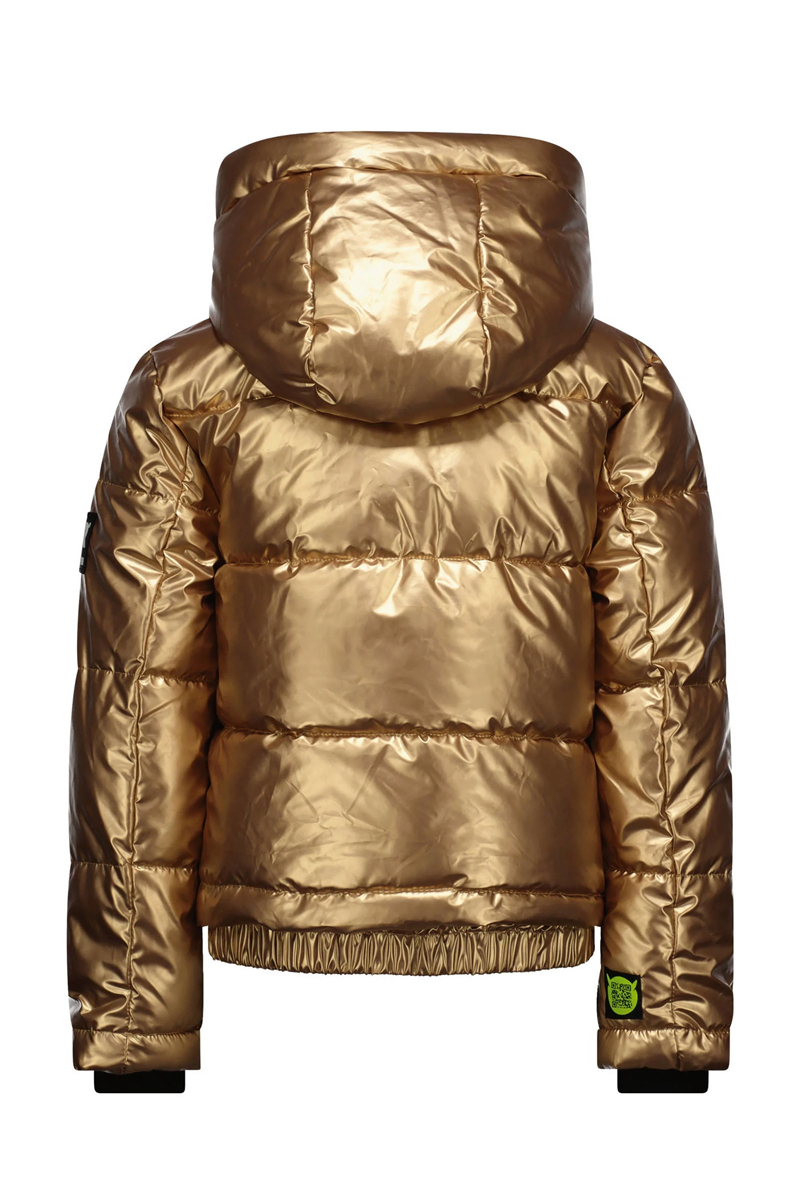 Superrebel SPICY GIRL S METALLIC HOODED SKI JACKET Goud-1 2