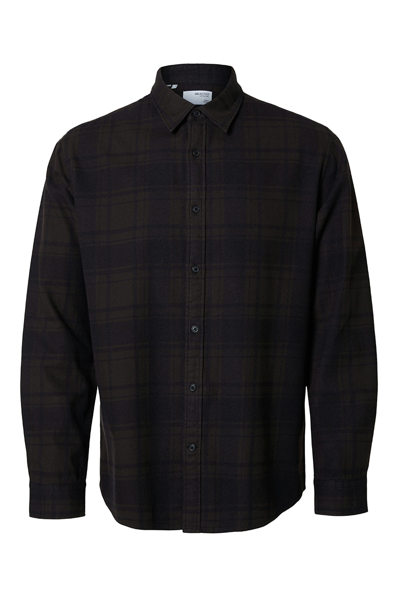 Selected SLHREG-OWEN FLANNEL MIX SHIRT LS 202070002-Chocolate Torte/Check 1