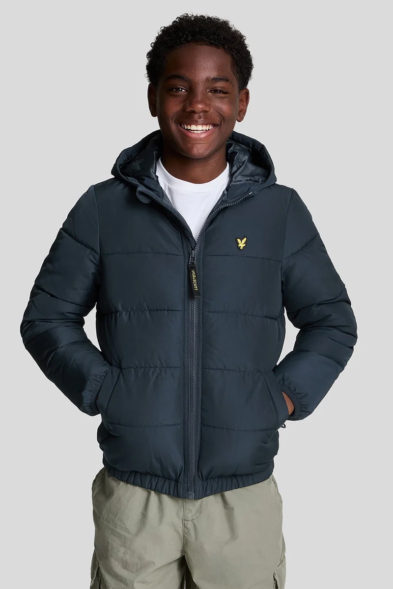 Lyle & Scott Quilted puffer coat Blauw-1 4