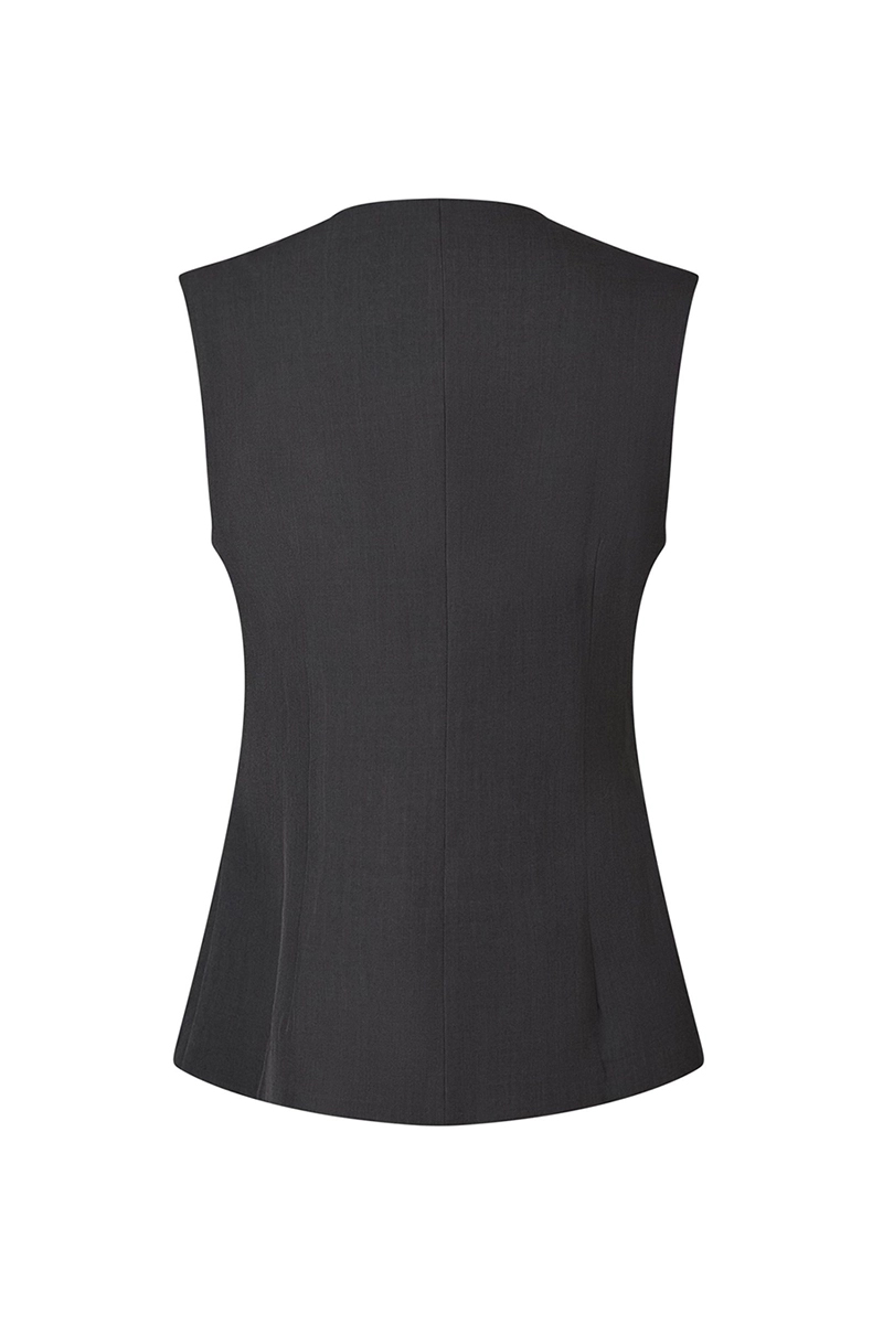 Neo Noir Fabia structure waistcoat Grijs-1 4