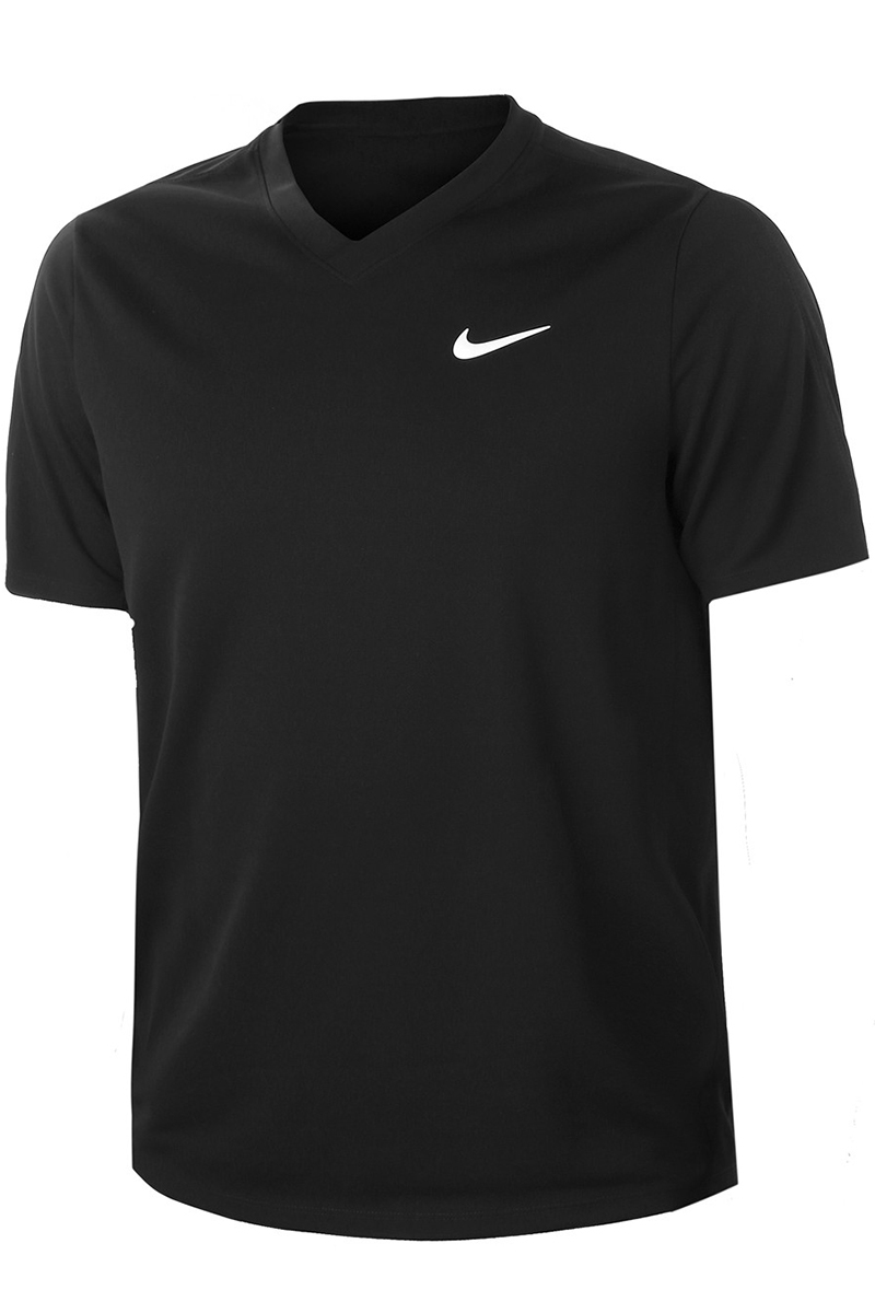 Jadeo Ciencias región Nike Tennis heren t-shirt km Zwart-1 Voorwinden