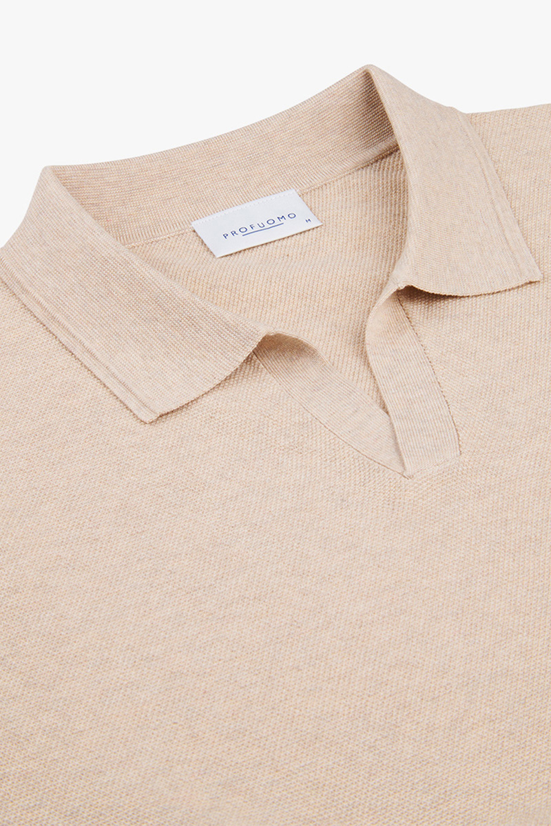 Profuomo POLO RIVA COLLAR SS BEIGE Beige 2