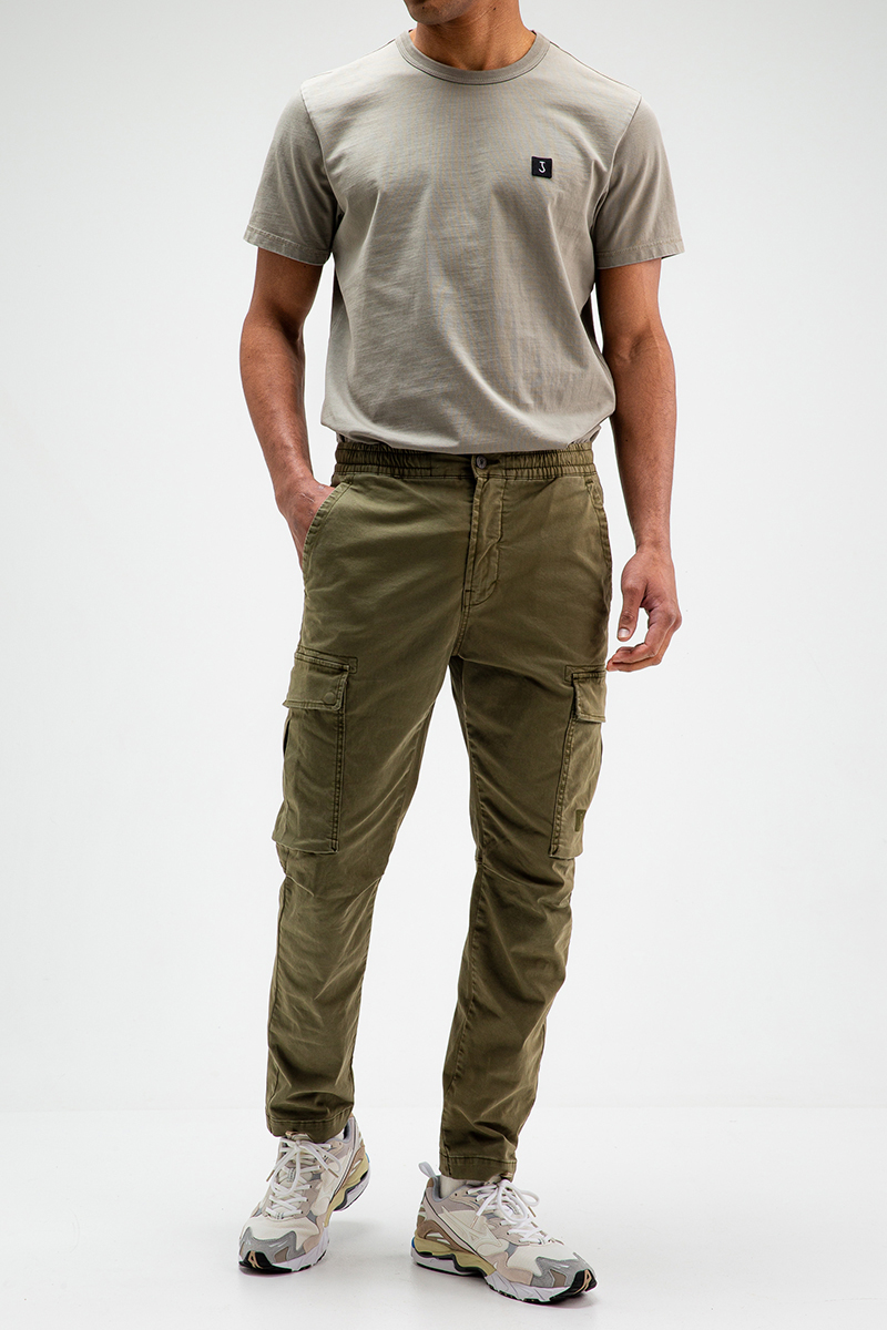 Butcher of Blue Tristan Slim Sateen Cargo Groen-1 3