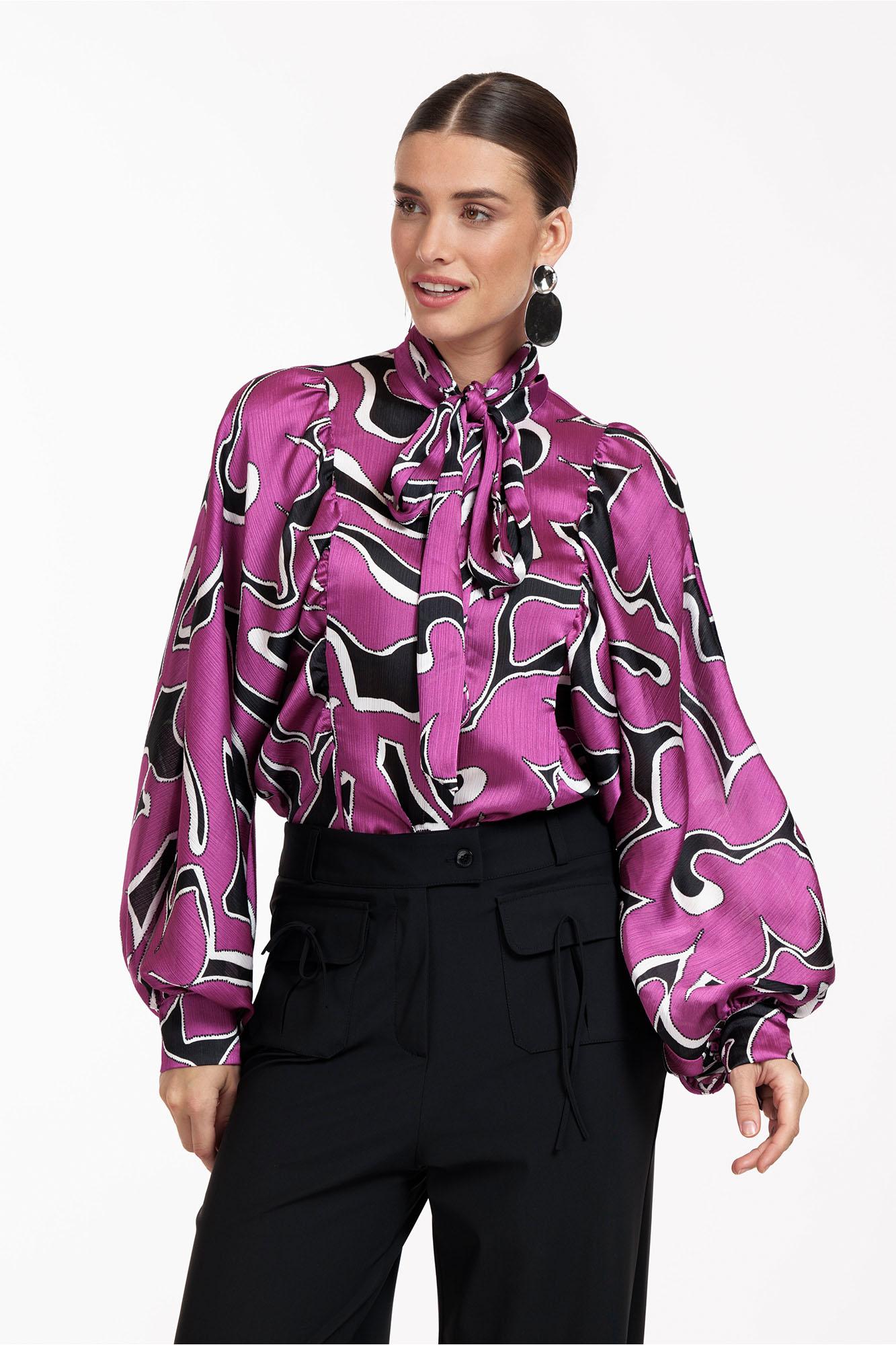 Studio Anneloes Paulette crinkle blouse Paars-1 4