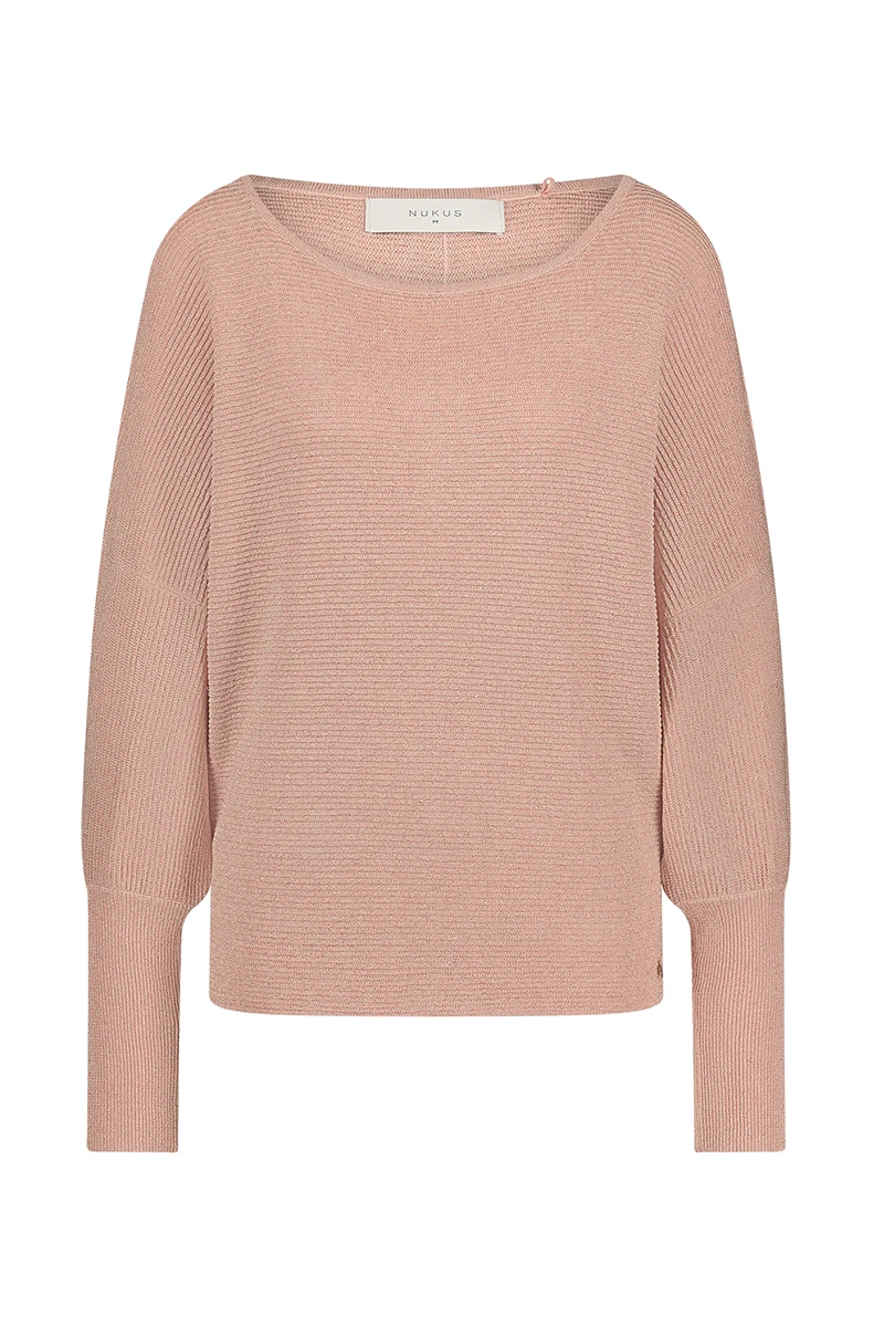 Nukus Batwing Pullover Lurex Rose-1 1