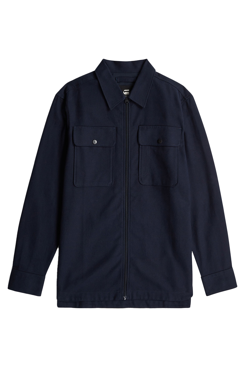 G-Star GPO Zip Overshirt Blauw-1 1