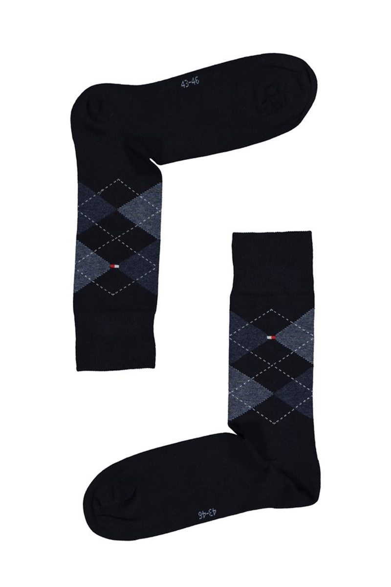 Tommy Hilfiger TH MEN SOCK CHECK 2P Blauw-3 2