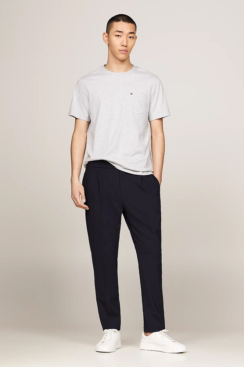 Tommy Hilfiger POCKET TEE Grijs-1 4