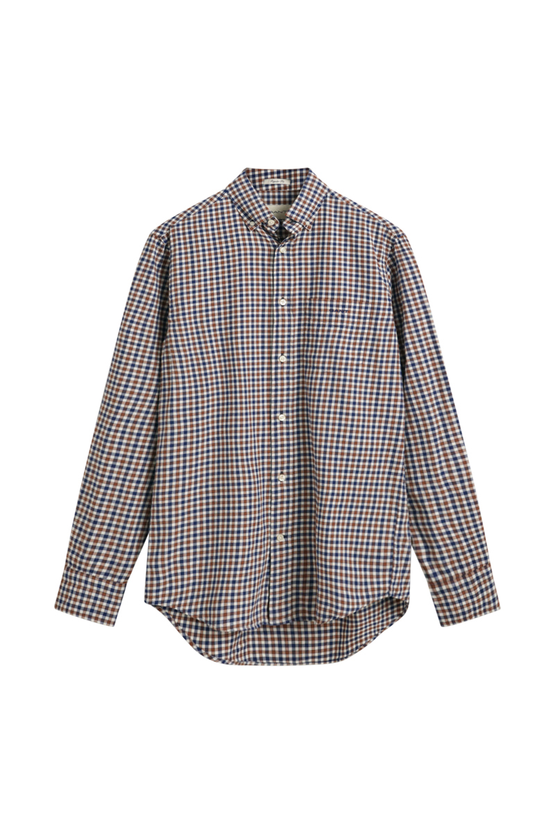 Gant REG LIGHT TWILL GINGHAM SHIRT bruin/beige-1 1