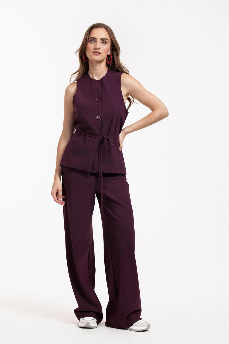 Studio Anneloes Lexie bonded trousers Paars-1 2