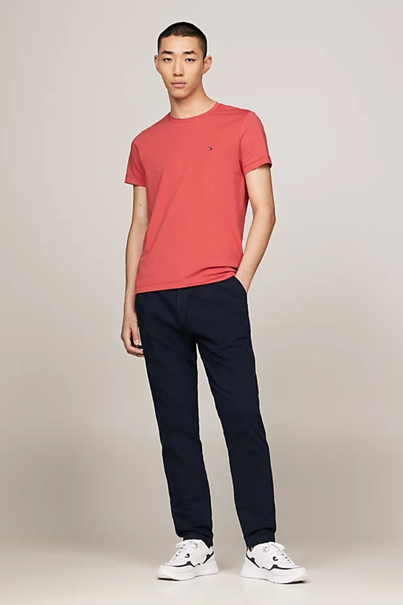 Tommy Hilfiger STRETCH SLIM TEE Rood-1 4