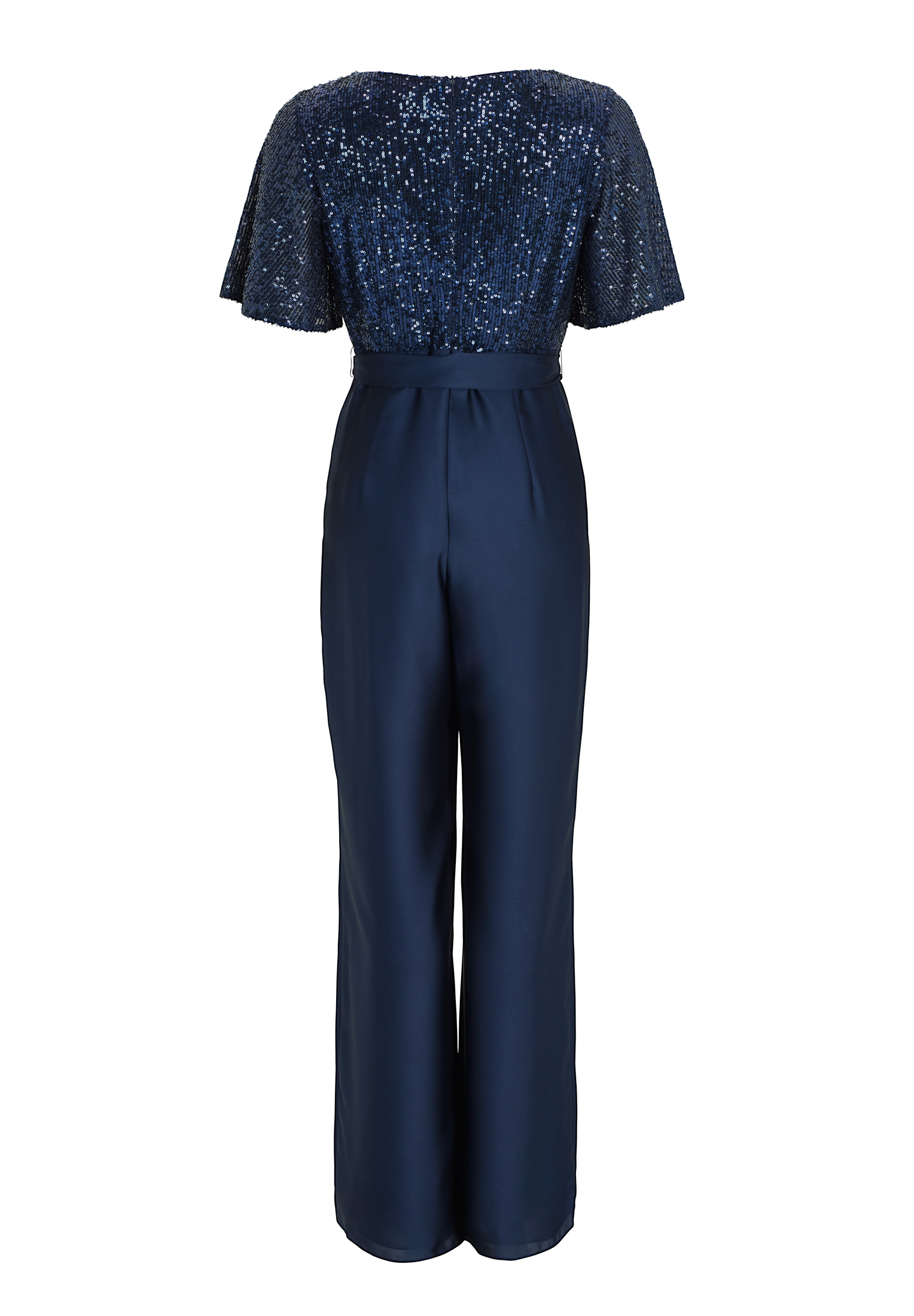 Swing Jumpsuit aus Material-Mix navy 5