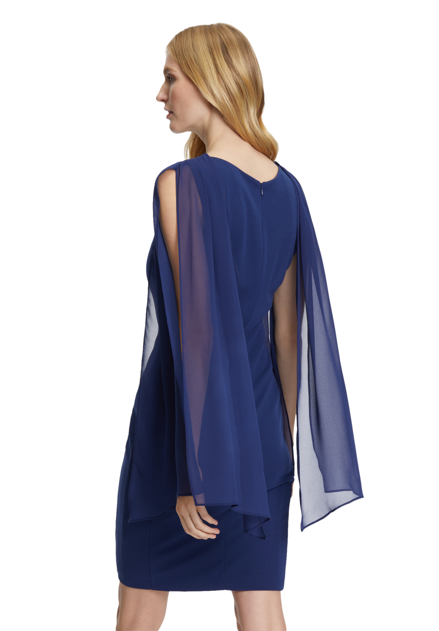 Vera Mont Kleid Kurz ohne Arm Blauw-1 4