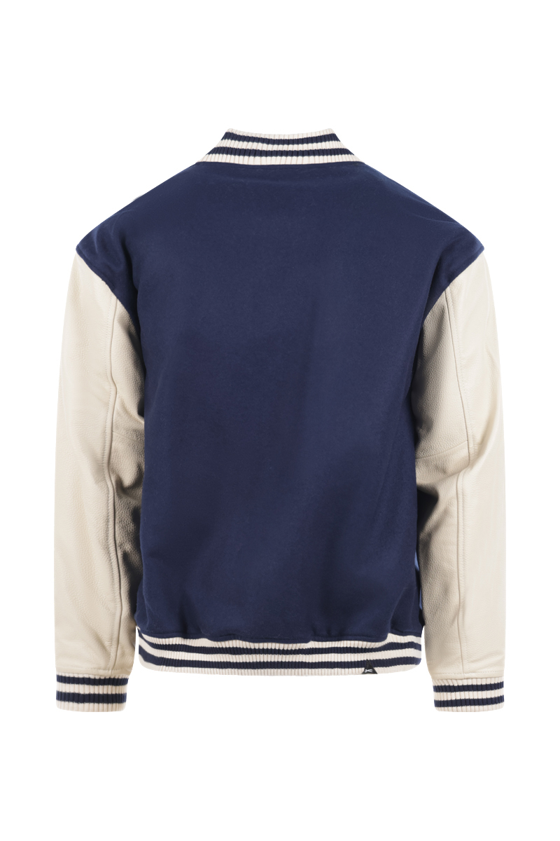 Denham AURO VARSITY JACKET PWPL Blauw-1 2