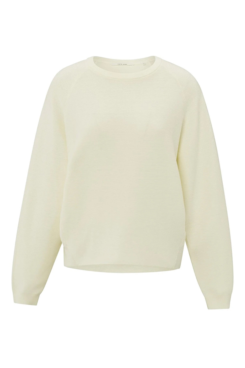 Yaya Sweater with seam details OFF WHITE 1